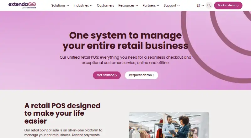 ExtendaGO Retail POS's website