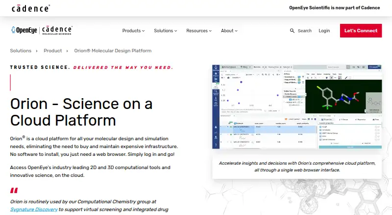 Orion's website