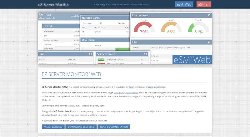 eZ Server Monitor's website