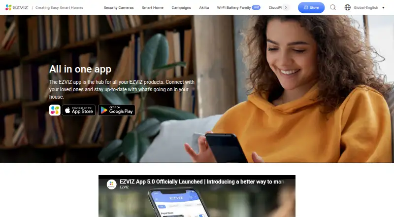 EZVIZ's website