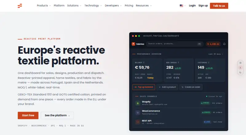 Fabrixa's website