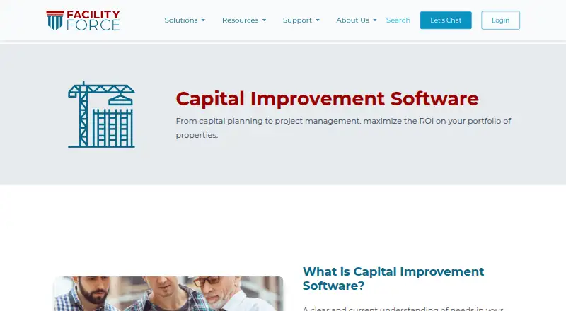 FacilityForce Operate Capital Improvement's website