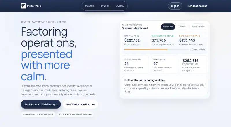 FactorHub's website