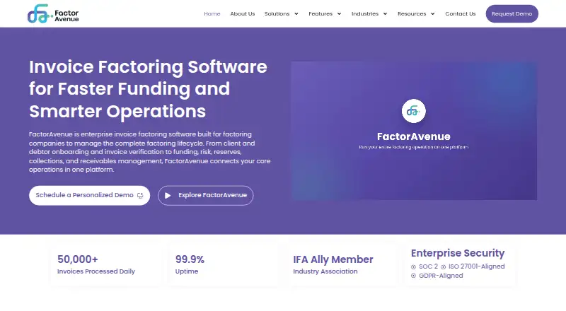 FactorAvenue's website