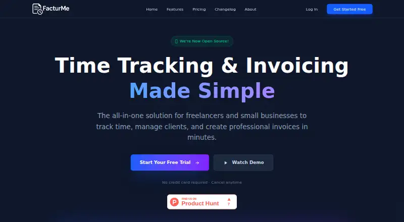 FacturMe's website