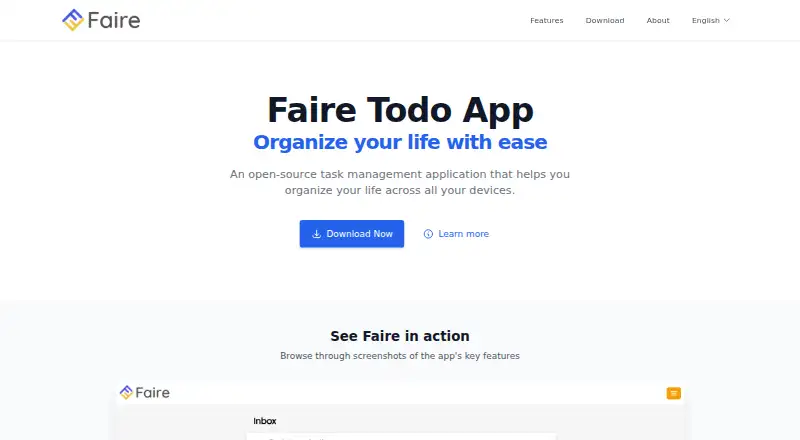 Faire Todo's website