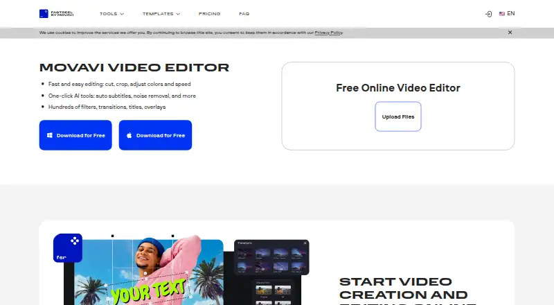 The Fastreel homepage