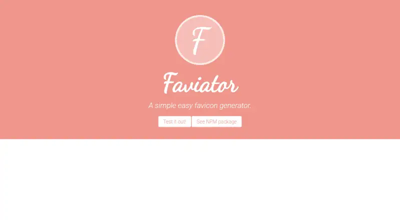 The Faviator homepage