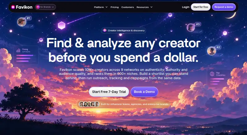 The Favikon homepage