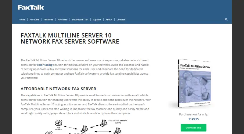 FaxTalk Multiline Server's website