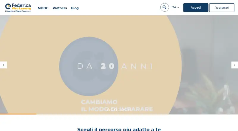 The Federica Web Learning homepage