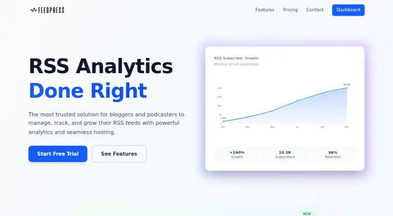 FeedPress's website
