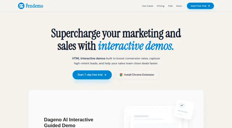 The Fendemo homepage