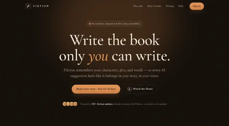 The Fiktion homepage