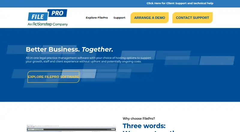 The FilePro homepage