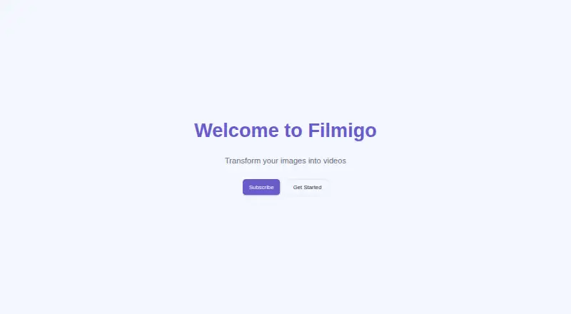 The Filmigo homepage