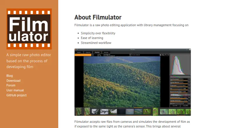 Filmulator's website