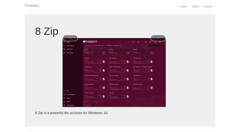 8 Zip's website