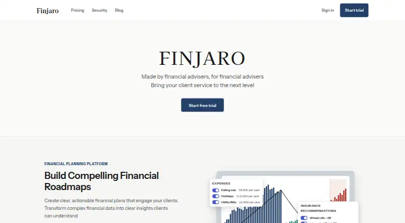 Finjaro's website