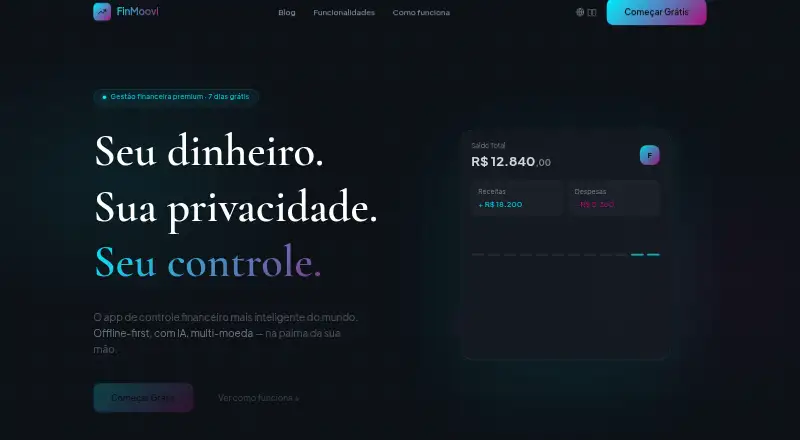 The FinMoovi homepage