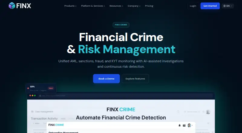 FINX Crime's website