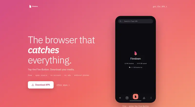 Firedown's website