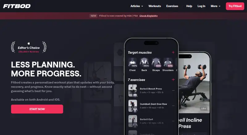 Fitbod's website