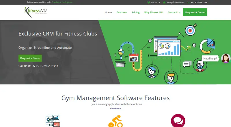Fitness N U's website