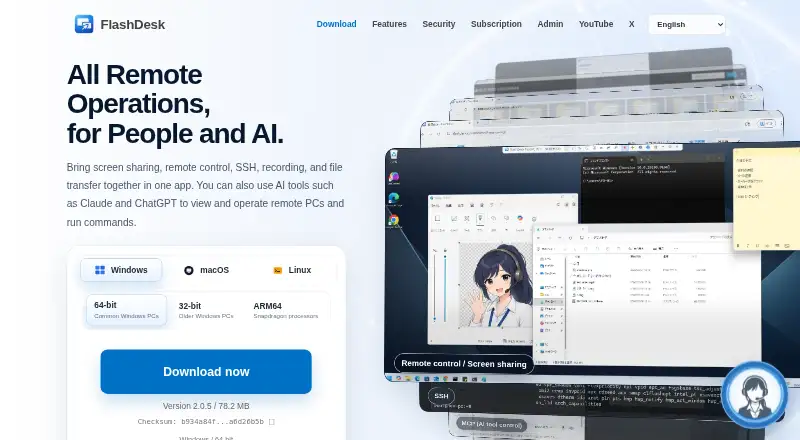 FlashDesk's website