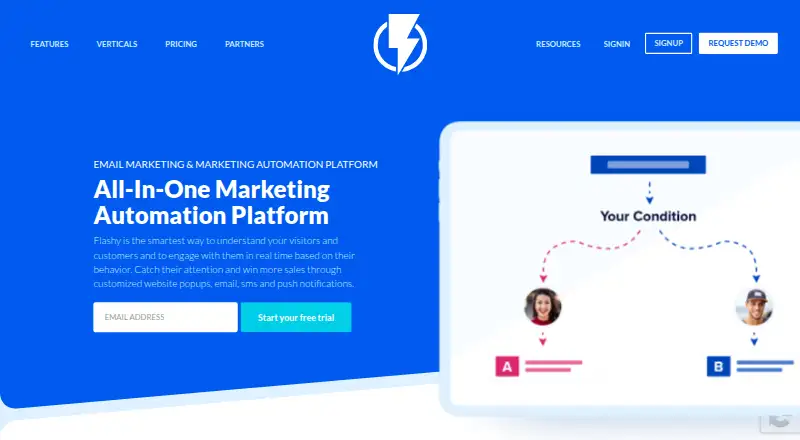 The Flashy homepage
