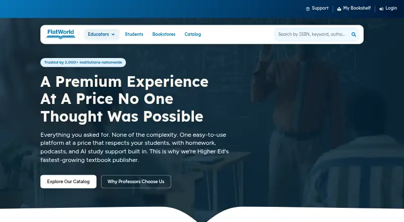 FlatWorld's website