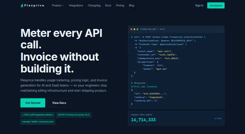Flexprice's website