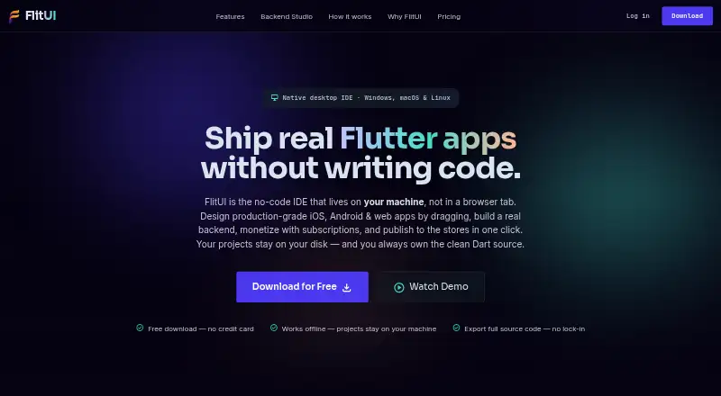 The FlitUI homepage