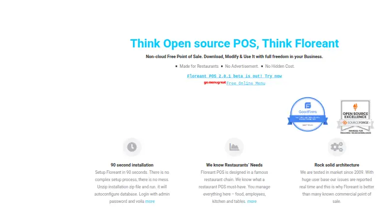 Floreant POS's website