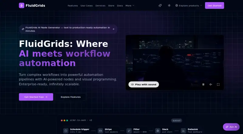 FluidGrids's website