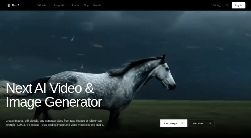 The Flux3 homepage