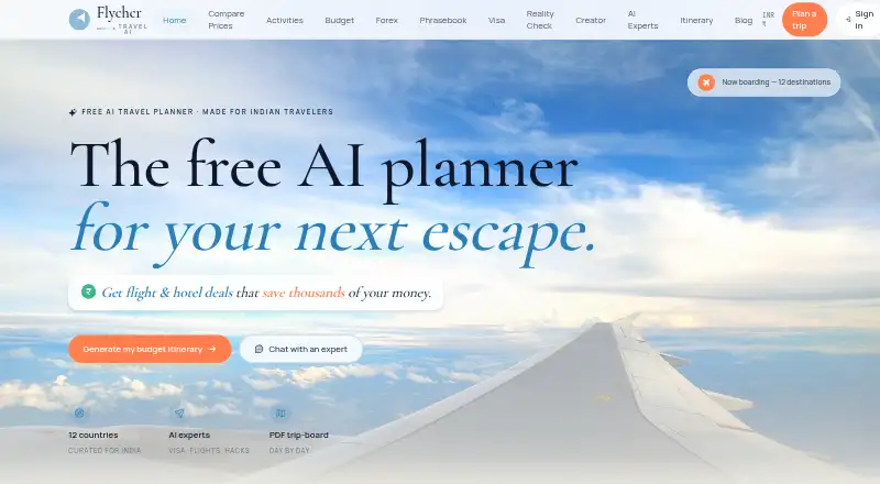 The Flycher homepage