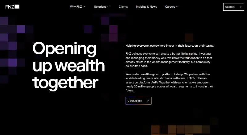 FNZ Portfolio Manager's website