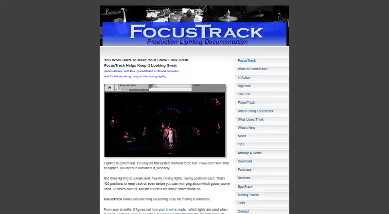 FocusTrack's website
