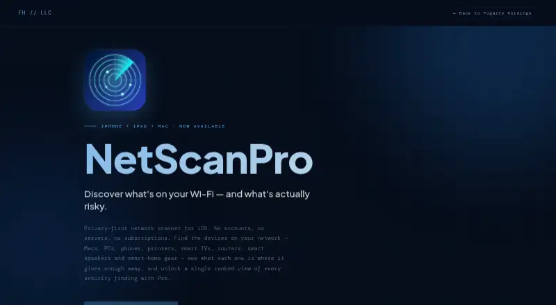 NetScanPro's website