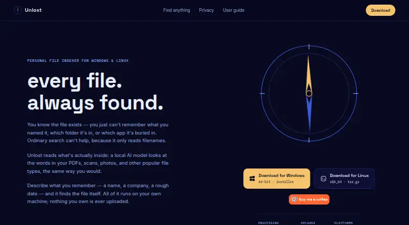 Unlost's website