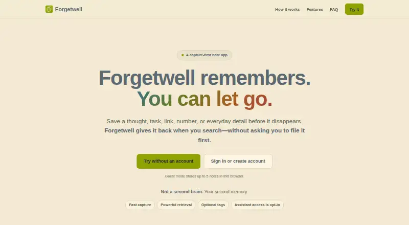 Forgetwell's website