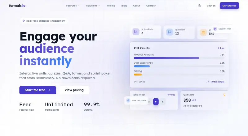 formals.io's website