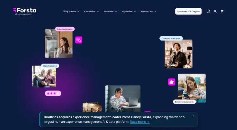 Forsta Surveys's website