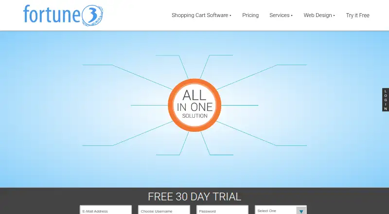 The Fortune3 homepage