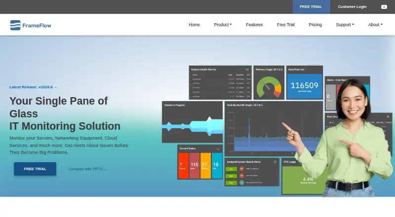 FrameFlow's website