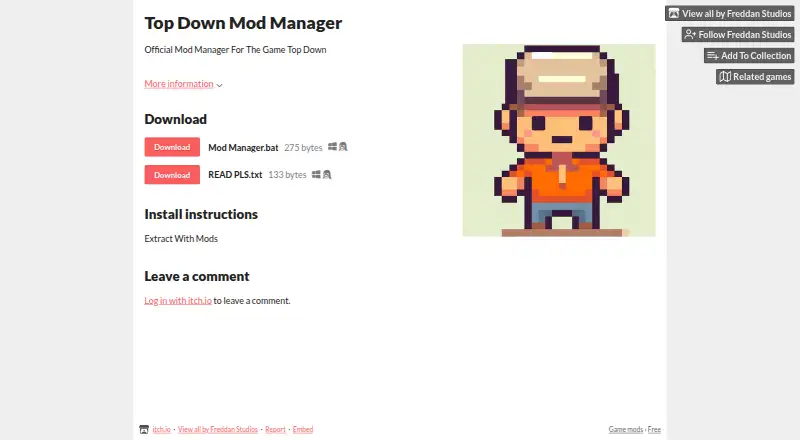 Top Down Mod Manager's website