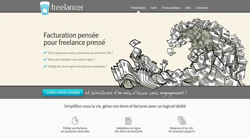 The Freelancer.app homepage