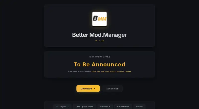Better Mod Manager's website
