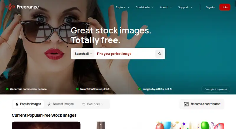Freerange Stock's website